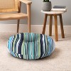 Sheila Wenzel-Ganny Lavender Mint Blue Stripes Floor Pillow - Deny Desings - 4 of 4