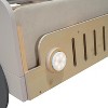 Acekool Car-Shaped Platform Bed Frame for Kids, with Headboard Pillow, Ceiling Cloth Canopy, LED Lights, No Box Spring Needed - 4 of 4