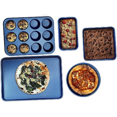 Granitestone Blue 5-Piece Nonstick Aluminum Bakeware Set
