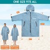 SUN CUBE Swim Parka Men Women, Unisex Hooded Changing Robe with Faux Shearling Fleece Lining for Swimming, Surfing, Water Sports - 2 of 4