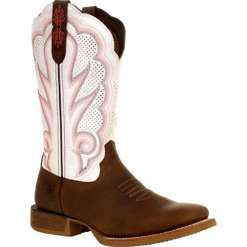 Women's Durango Ventilated Western Boot, Drd0392, White, Size 9.5