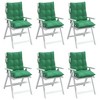vidaXL Lowback Chair Cushions 6 pcs Green Oxford Fabric - 3 of 4