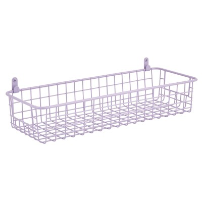 mDesign Metal Wall Mount Hanging Basket Shelf for Bathroom Storage 16 x 6 x 3