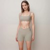Anna-Kaci Active Women's High Waist V-Cut Active Shorts with Seamless Stretch Compression Fit and Contoured Flattering Silhouette - 2 of 4