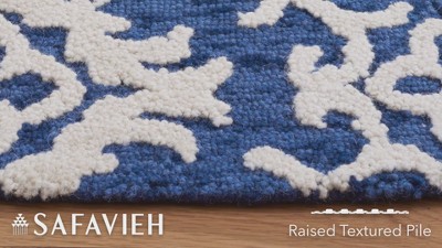 Ivory Floral Tufted Wool Rectangular Area Rug 5' x 8'