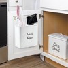 AuldHome Design White Farmhouse Trash Bag Holder; Rustic Enamelware Garbage Bag Dispenser - 4 of 4