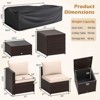 Costway 8 PCS Patio Furniture Set with Storage Box & Tempered Glass Coffee Table Beige - 3 of 4
