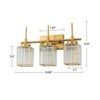 LLHZSY Modern Wall Light Sconce Dimmable Rectangular Wall Light Bathroom Crystal Vanity Light - Gold/Black - 1/2/3/4/5 Light - 3 of 4