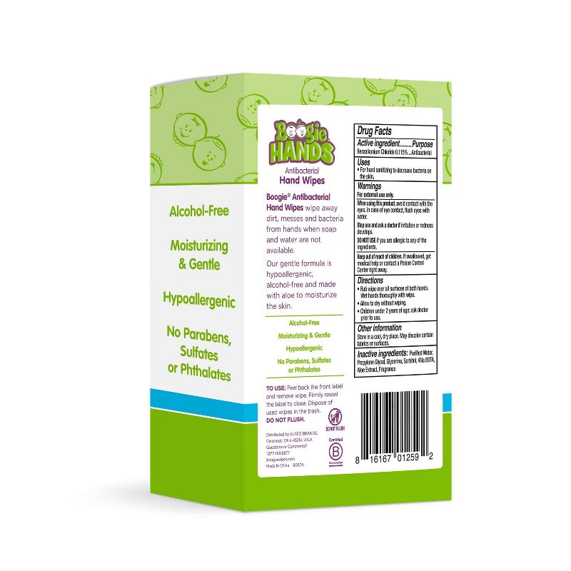 Boogie Hand Sanitizing Wipes - 40ct/2pk, 3 of 9