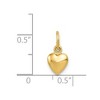Black Bow Jewelry 14k Yellow Gold Puffed Heart Charm, 7mm (1/4 inch) - 4 of 4