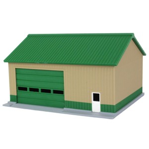 1/64 Tan/Green 40ft x 30ft "Papa's Shop" Farm Shed, 3D Printed Farm Model RW-43 - 1 of 4