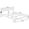 AFI Furnishings Orlando Queen Traditional Bed with Open Footboard and Turbo Charger in White - 2 of 4