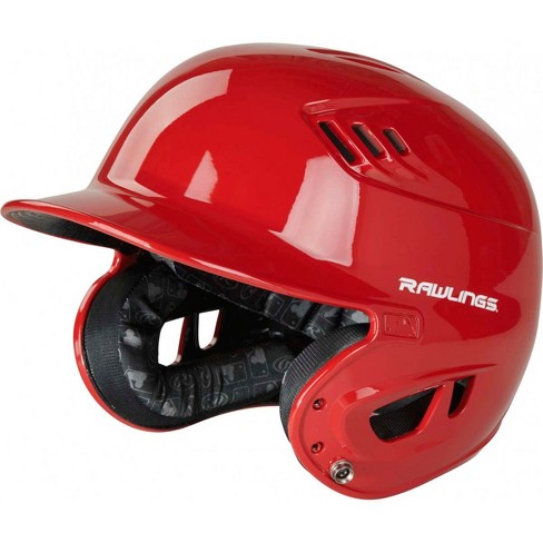 Rawlings Mach Gloss Batting Helmet, Cardinal, Size: Senior