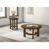 Coaster,Ottowa 2-piece Round Wood Coffee Table Set - 2 of 4