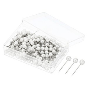 Unique Bargains Round Head Steel Point Push Pins 200 Pcs - 1 of 4
