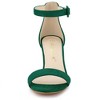 Allegra K Women's Ankle Strap Clear Heel Chunky Heels Sandals - 3 of 4