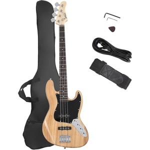 GLARRY 4 String GJazz Electric Bass Guitar Full Size Right Handed with Guitar Bag, Amp Cord and Beginner Kits - 1 of 4
