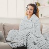 Catalonia 50"x60" Chunky Knit Blanket, Soft Plush Crochet Chenille Blanket, Knitted Yarn Blanket for Home Decor or Dorm Decor, Comfort Caring Gift - 2 of 4