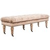 Barney Tufted Bench with Brass Nail Heads  - Safavieh - 3 of 4