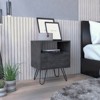 TIRAMISUBEST White Nightstand with Hairpin Legs, Space-Efficient Bedside Solution - 3 of 4