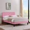 VECELO Bed Frame Premium Upholstered Platform with Height Adjustable Headboard - 2 of 4