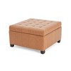 PAGED 31" Square Storage Ottoman Bench,End of Bed Bench with Button-Tufted Lid,Ottoman with Storange for Living Room,Entryway - 3 of 4