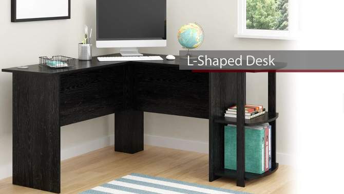 Fieldstone Wood L Shaped Computer Desk with Storage  - Room & Joy, 2 of 10, play video