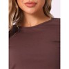 INSPIRE CHIC Women's Ribbed Knit Short Sleeve Crop Top with Pants Outfits Lounge Sets - 4 of 4