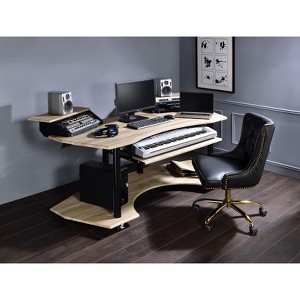 CAVINAS Home Office Desk 71" Morden Music Desk with 2 Desk Shelves, Keyboard Tray for Study and Work - 1 of 4