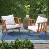 NicBex Waterproof Chaise Lounge Chair Acacia Wood Comfy Outdoor Chair Outdoor Modern Outdoor Reading Chair for Terrace - 3 of 4