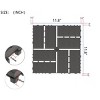 KTMBDW Plastic Interlocking Deck Tiles, 44 Pack 12"x12" Waterproof Outdoor Flooring All Weather Use, Floor Tiles for Poolside Balcony Backyard - 2 of 4