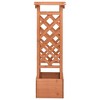 vidaXL Trellis Planter with Arch 19.3"x15.4"x46.1" Firwood - 3 of 4