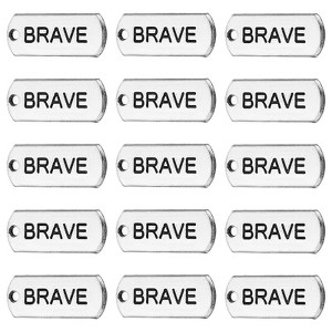 Unique Bargains Vintage Metal DIY Jewelry Making Mini Word Pendant 20 Pcs - 1 of 4