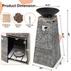 Costway 48'' Outdoor Propane Fire Bowl Column W/ Lava Rocks & PVC Cover 30,000 BTU - 4 of 4