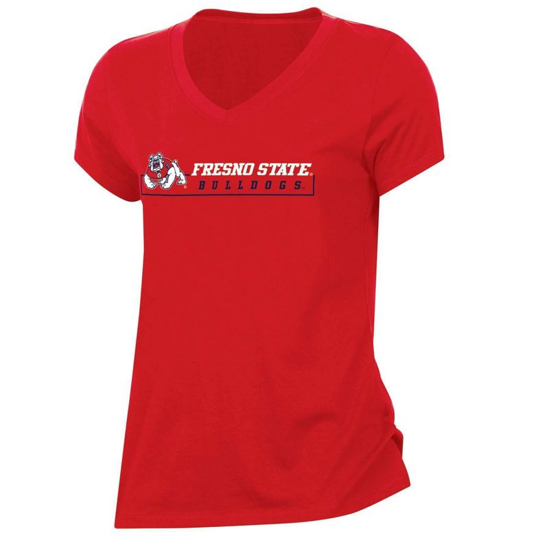 NCAA Fresno State Bulldogs Women&#39;s V-Neck T-Shirt, 1 of 4