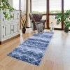 Washable Neutral Area Rug, Low Pile Trellis Carpet, Non-Slip Distressed Farmhouse Floor Cover for Bedroom Living Room - 3 of 4