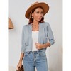 Clearlove Women's 3/4 Sleeve Open Front Cropped Cardigan Sweater Lightweight Knit Short Shrugs - 4 of 4