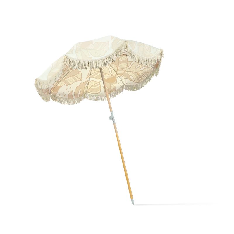 MINNIDIP 7&#39; x 6.5&#39; Beach Umbrella - Rattan Palms, 1 of 6