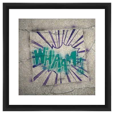 18" x 18" Matted to 2" Whaam Framed Black - PTM Images