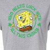 Women's - SpongeBob SquarePants - Who Needs Luck With This Charm Cropped Graphic T-Shirt - 2 of 4
