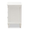 Venezia French - Inspired Rustic Washed Wood 3 - Drawer Nightstand - White - Baxton Studio - 4 of 4