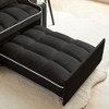 SeaCamel Three in One Sleeper Chair Sofa Bed with Storage Pockets Convertible Folding Ottoman Bed, Adjustable for Small Spaces - 3 of 4