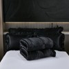 Satin Ruffle Comforter Set with Body Pillow Cover – 4-Piece Luxury Silk-Like Bedding, Soft Lightweight All-Season Quilt - 4 of 4