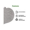 Leaf Garden Stepping Stone | Decorative Walkway Stepping Stones for Outdoor Garden Flowerbed & Lawn Yard Pathway | Weatherproof & Anti-Slip Rubber - 3 of 3