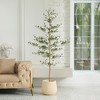DR.Planzen 5-7FT Artificial Olive Tree with Real Wood Branches & Lifelike Fruits - Faux Indoor/Outdoor Green Leaves Fake Tree for Home Decor - 2 of 4