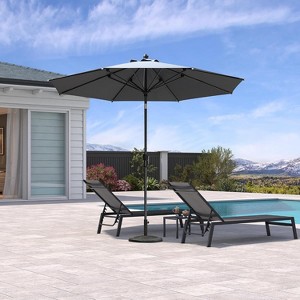 PURPLE LEAF Patio Umbrella Outdoor Table Umbrella Aluminum Frame Market Umbrella Sun Umbrella with 8 Sturdy Ribs - 1 of 4