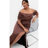 Women's Plus Size Paloma Off Shoulder Maxi Dress - raisin | CITY CHIC - 3 of 4