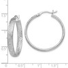 Black Bow Jewelry 4mm Diamond-Cut Sterling Silver Round Hoop Earrings, 30mm (1 1/8 in) - 4 of 4