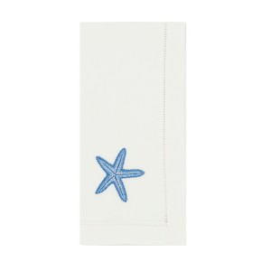 Saro Lifestyle Table Napkins With Embroidered Starfish Design (Set of 6) - 1 of 4