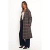 Petal and Pup Torie Waist Tie Long Coat - Grey Check - 2 of 4